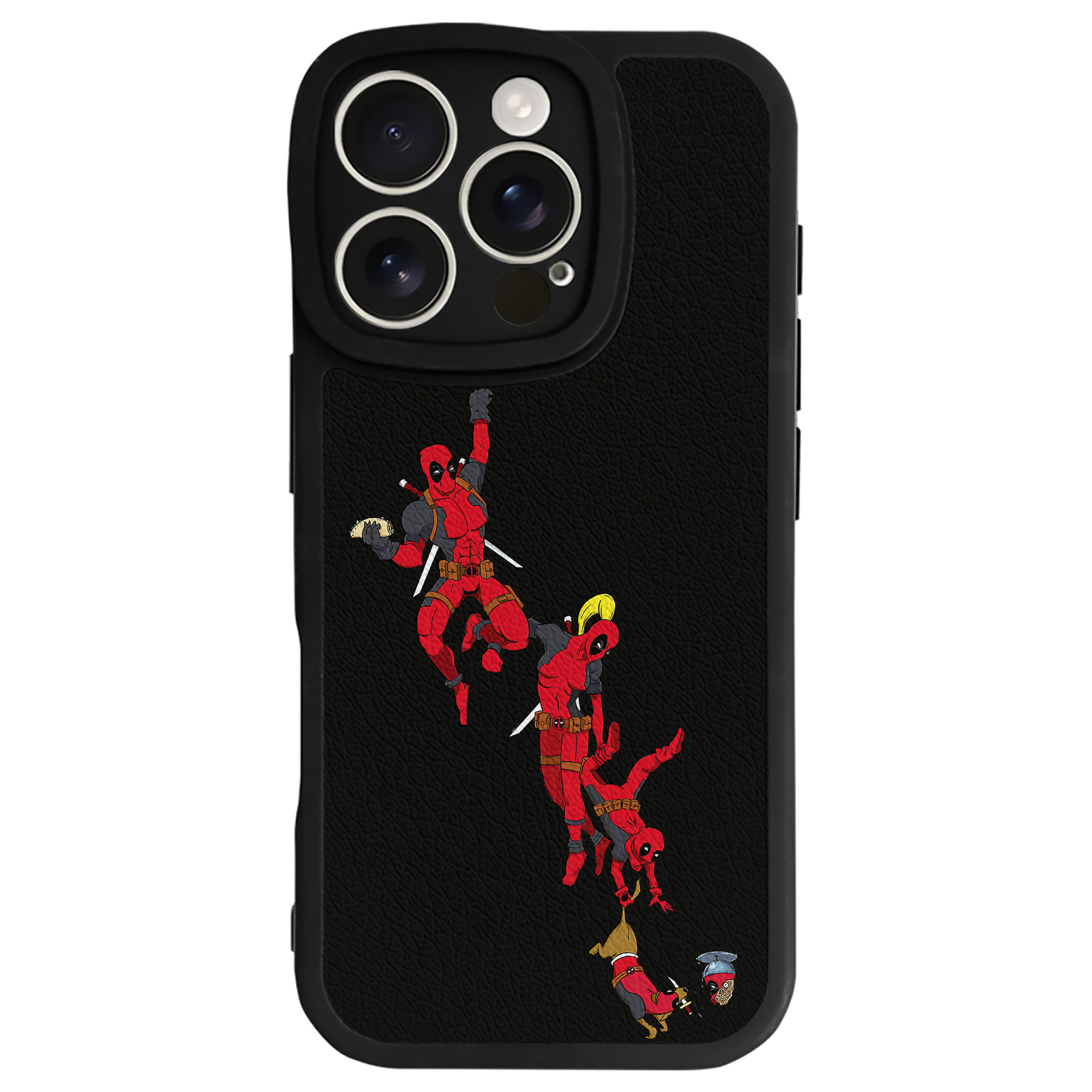 （画像用） Deadpool デッドプール 【iPhone 16シリーズ対応】シリコンスマホケース（レザー調） 材質：シリコン